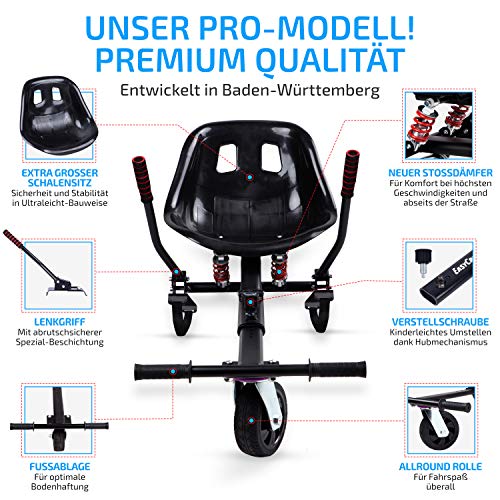 Hoverkart Blaustein EasyCruiser PRO I Premium Hoverboard Sitz