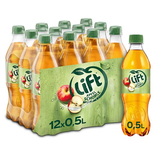 Apfelschorle LIFT , Spritzige Erfrischung EINWEG Flasche 12 x 500 ml