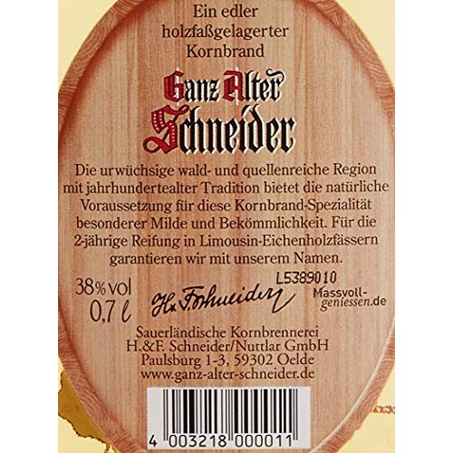 Doppelkorn Ganz alter Schneider 38% Vol. (1 x 0.7 l)