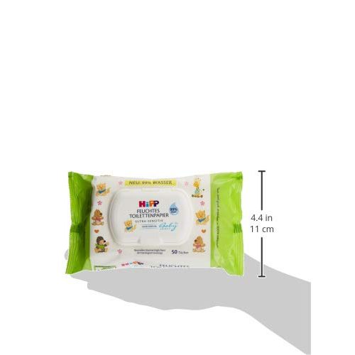 Feuchtes-Toilettenpapier HiPP Babysanft feucht, 6 x 50 Stück
