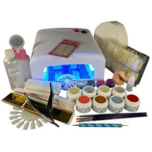 Gelnagel-Set Immler-Nails-Cosmetics UV Lampe 36W, 8 x 4 ml Gel