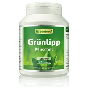 Grünlippmuschel-Kapseln Greenfood Grünlippmuschel, 500 mg
