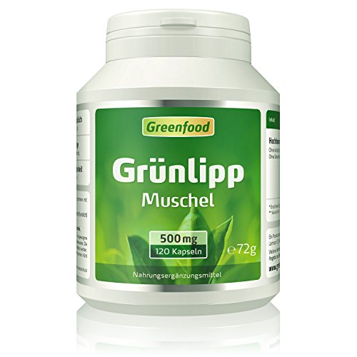 Grünlippmuschel-Kapseln Greenfood Grünlippmuschel, 500 mg