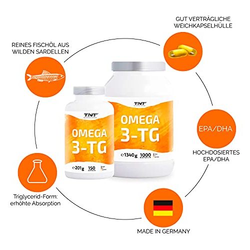 Omega-3-Kapseln TNT True Nutrition Technology, 150 Kapseln Plus