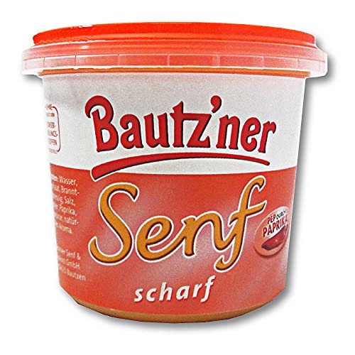 Scharfer Senf Bautzner 3er Pack Senf scharf, (3 x 200 ml)