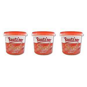 Scharfer Senf Bautzner 3er Pack Senf scharf, (3 x 200 ml)