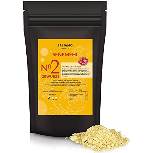 Senfmehl Saliamo Senfpulver gemahlen – scharfes Gelb, 250 g