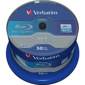 Blu-ray-Rohling Verbatim BD-R SL Datalife 25 GB, 50er Pack