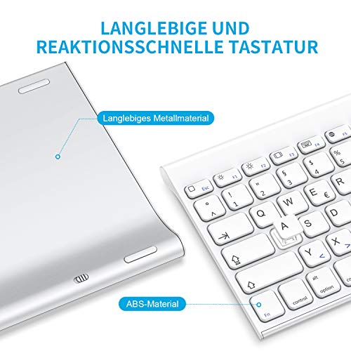 iPad-Tastatur OMOTON aufladbare Bluetooth Tastatur