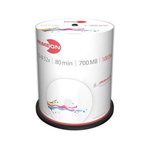 CD-R Primeon 80Min/700MB/52x Cakebox (100 Disc), weiß