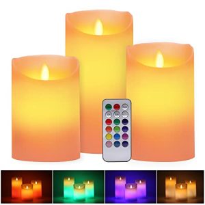 LED-Kerze LUXONIC LED RGB Kerzen Flammenlos, Multicolor
