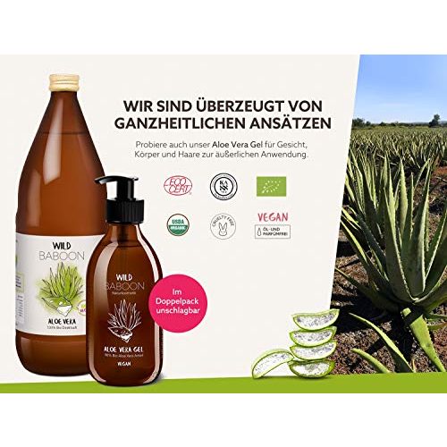 Aloe-vera-Saft (bio) Wild Baboon Bio Aloe Vera Saft, 1 Liter