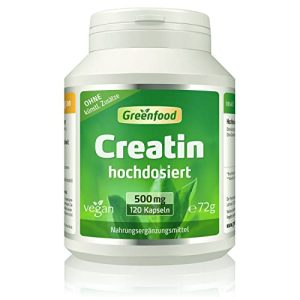 Creatin-Kapseln Greenfood Creatin, 500 mg, hochdosiert, 120 Kaps.