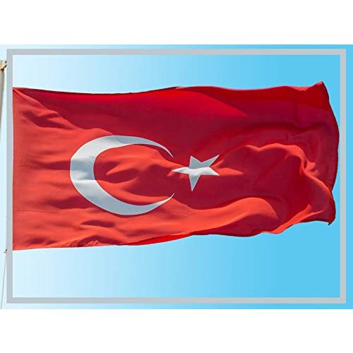 Türkei-Flagge Aricona Türkei Flagge 90 x 150 cm, Messing-Ösen