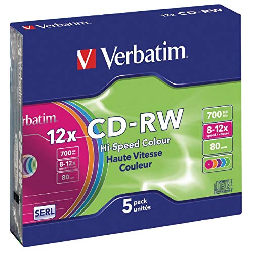 Die beste cd rw verbatim 700 mb 5er pack slim case bunt cd rohlinge Bestsleller kaufen