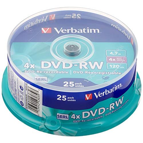 Die beste dvd rw verbatim 4x matt silver 4 7gb 25er pack spindel Bestsleller kaufen