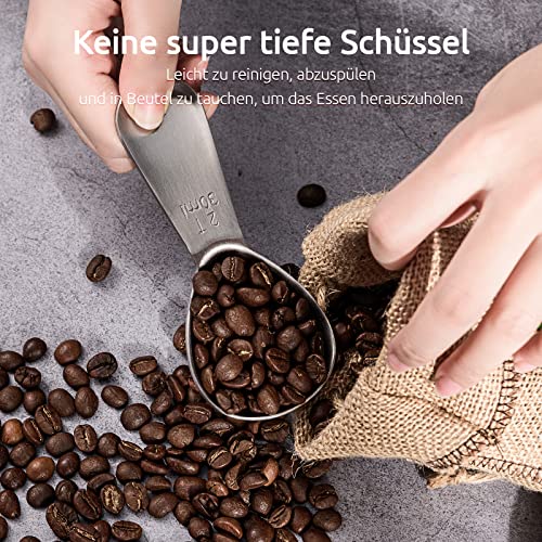 Kaffeelöffel U-Taste 18/8 Edelstahl Portionierer, mit kurzem Griff