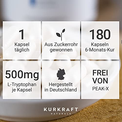 Melatonin KURKRAFT ® L-Tryptophan 500mg, 180 Kapseln