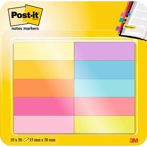 Haftstreifen Post-it “Page Marker” aus Papier 10 farbige Blöcke