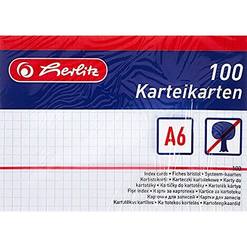 Die beste karteikarten herlitz a6 100 kariert weiss holzfrei Bestsleller kaufen