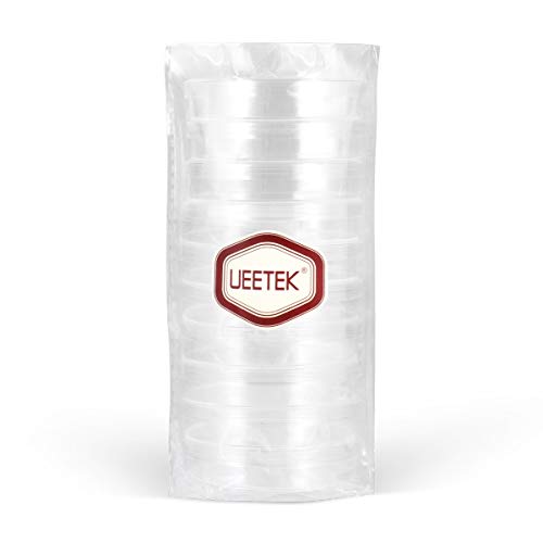 Petrischalen UEETEK 10pcs Kunststoff Sterile Schüssel mit Deckel