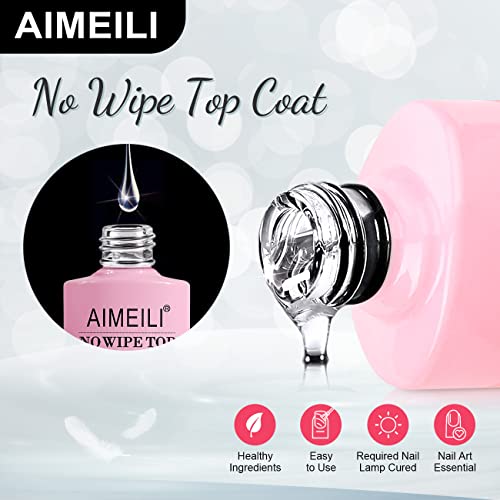 Top Coat AIMEILI No Wipe Überlack UV LED Gellack 10ml