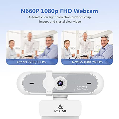 Webcam mit Lautsprecher NexiGo N660P 60FPS 1080P Webcam