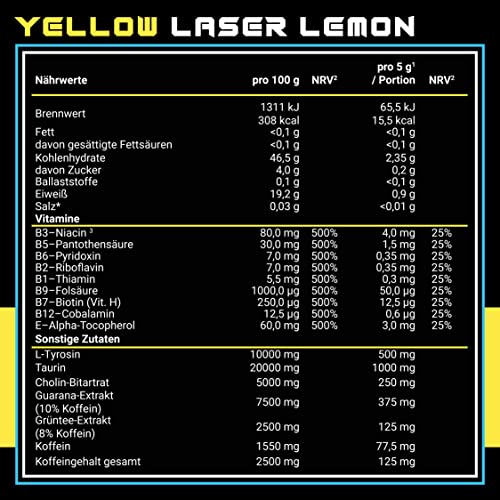 Gamers-Only-Booster GAMERS ONLY YELLOW Laser Lemon, 400g