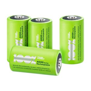 LR14-Batterie 100% PeakPower Akku C, 4 Stück LR14 Akkus
