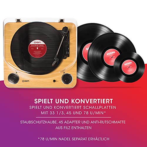 Plattenspieler Holz ION Audio Max LP Vinyl Bluetooth