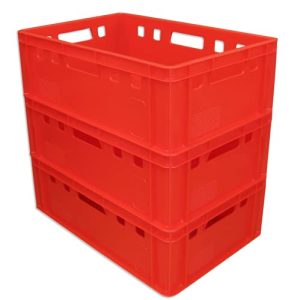 Stapelboxen canister distribution 3er Set E2-Kiste Eurobox, rot