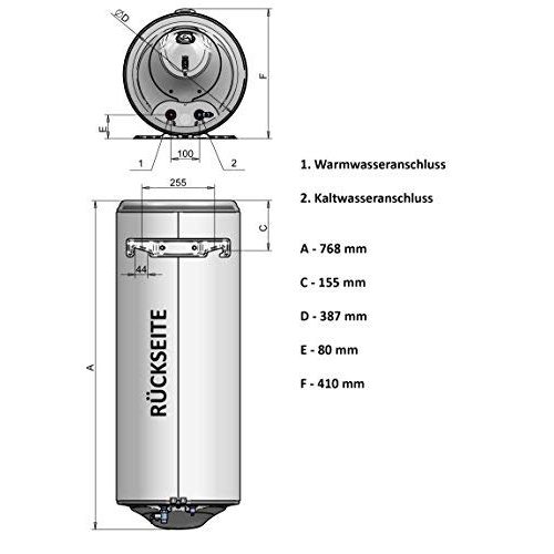 Warmwasserspeicher 50 Liter eldom Warmwasserboiler Style 50L