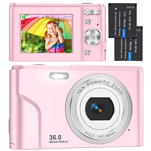 Die beste digitalkamera pink ixnaiqy kompaktkamera 1080p fhd 36mp Bestsleller kaufen