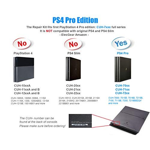 PS4-Lüfter ElecGear Interner Lüfter für PS4 Pro