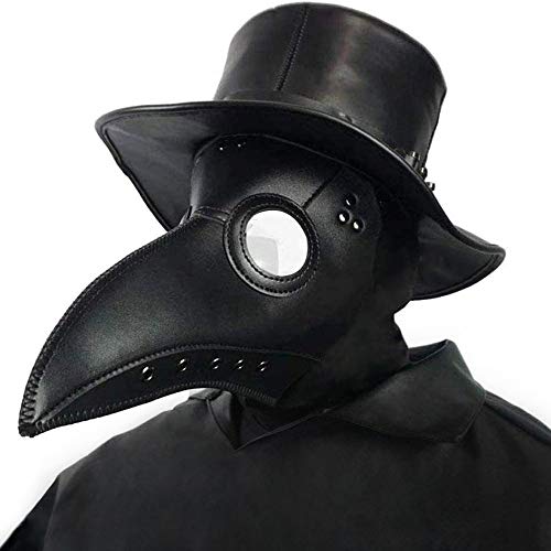 Die beste pestmaske creepy party pest doktor maske schwarz leder lange Bestsleller kaufen