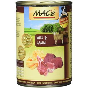 Macs-Nassfutter Hund Mac’s Wild & Lamm (mit Nudeln), 6er Pack